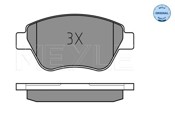 Bromsbeläggsats Solid, Framaxel Meyle 025 239 8217/W MEYLE