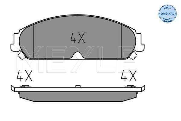 Bromsbeläggsats, Framaxel Meyle 025 241 6417/W MEYLE