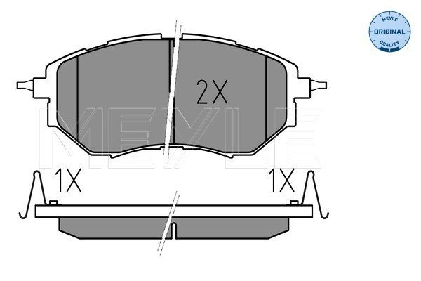 Bromsbeläggsats, Framaxel Meyle 025 242 2218/W MEYLE