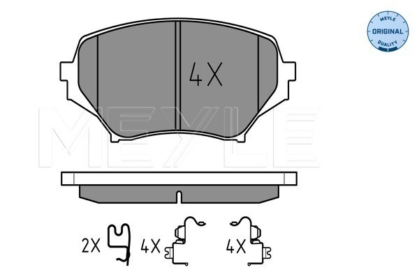 Bromsbeläggsats, Framaxel Meyle 025 242 9714/W MEYLE