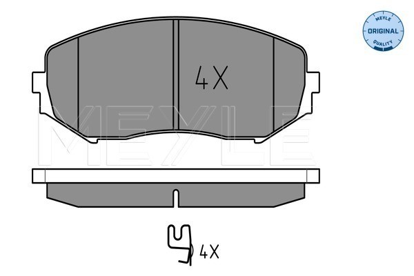 Bromsbeläggsats, Framaxel Meyle 025 243 4617/W MEYLE