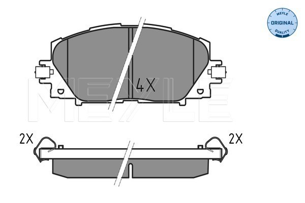 Bromsbeläggsats, Framaxel Meyle 025 244 5116 MEYLE
