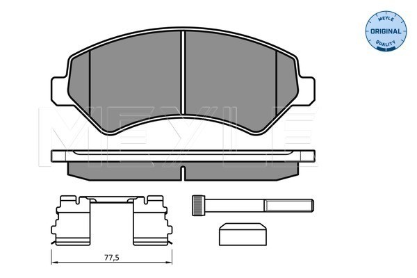 Bromsbeläggsats, Framaxel Meyle 025 244 6619/W1 MEYLE