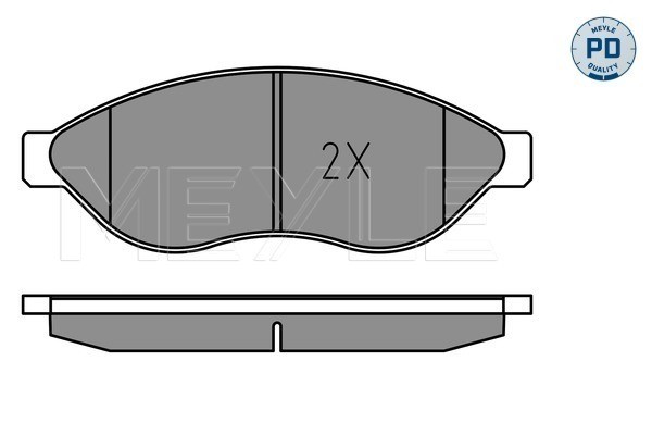 Bromsbeläggsats, Framaxel Meyle 025 244 6819-2/PD MEYLE