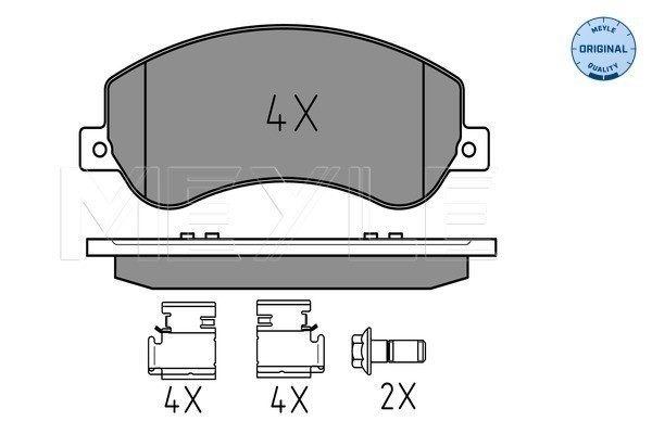 Bromsbeläggsats, Framaxel Meyle 025 244 8418 MEYLE
