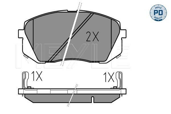 Bromsbeläggsats, Framaxel Meyle 025 245 0116/PD MEYLE
