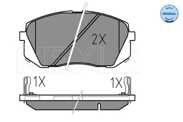 Bromsbeläggsats, Framaxel Meyle 025 245 0116/W MEYLE