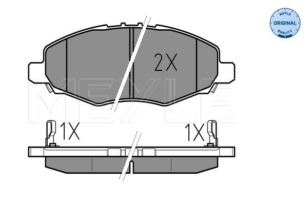 Bromsbeläggsats, Framaxel Meyle 025 245 2316/W MEYLE