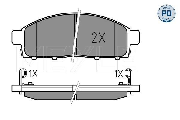 Bromsbeläggsats, Framaxel Meyle 025 245 2916/PD MEYLE