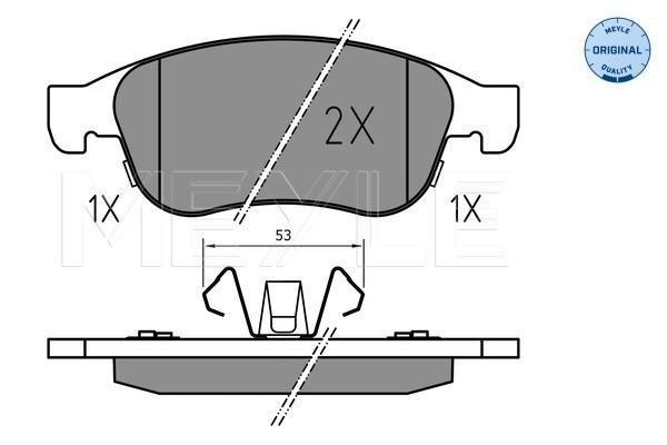 Bromsbeläggsats, Framaxel Meyle 025 245 3819 MEYLE