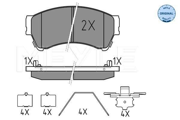 Bromsbeläggsats, Framaxel Meyle 025 245 8217/W MEYLE