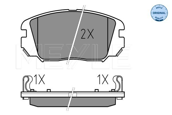Bromsbeläggsats, Framaxel Meyle 025 246 1817/W MEYLE