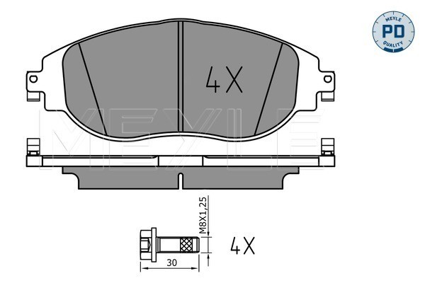 Bromsbeläggsats, Framaxel Meyle 025 247 3821/PD MEYLE