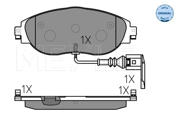 Bromsbeläggsats, Framaxel Meyle 025 251 1720/W MEYLE