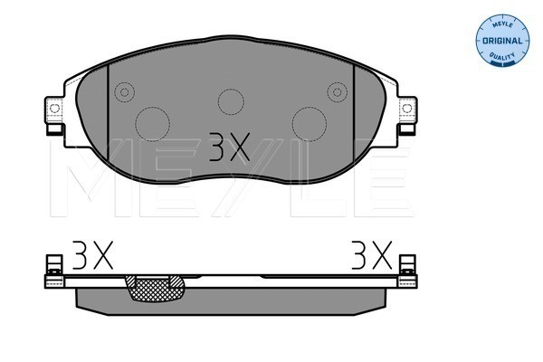 Bromsbeläggsats, Framaxel Meyle 025 251 1720/W MEYLE