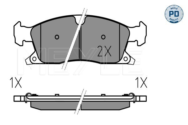 Bromsbeläggsats, Framaxel Meyle 025 251 9021/PD MEYLE