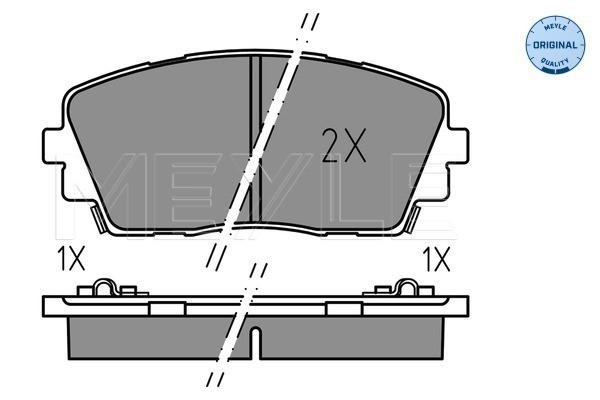 Bromsbeläggsats, Framaxel Meyle 025 253 6516 MEYLE