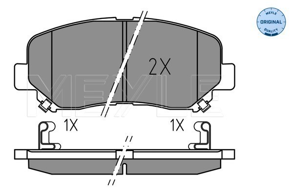 Bromsbeläggsats, Framaxel Meyle 025 255 6416 MEYLE