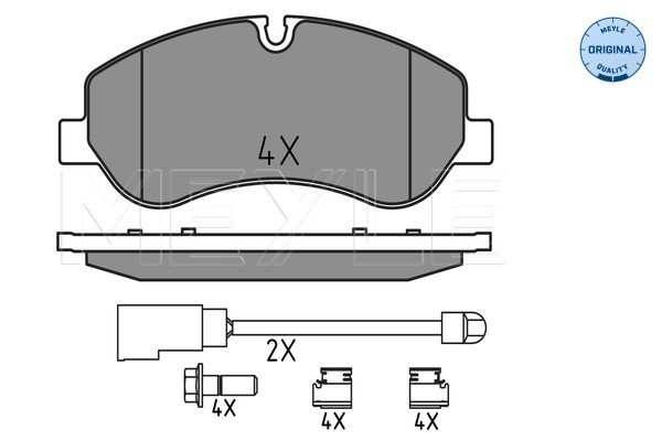 Bromsbeläggsats, Framaxel Meyle 025 256 0217 MEYLE