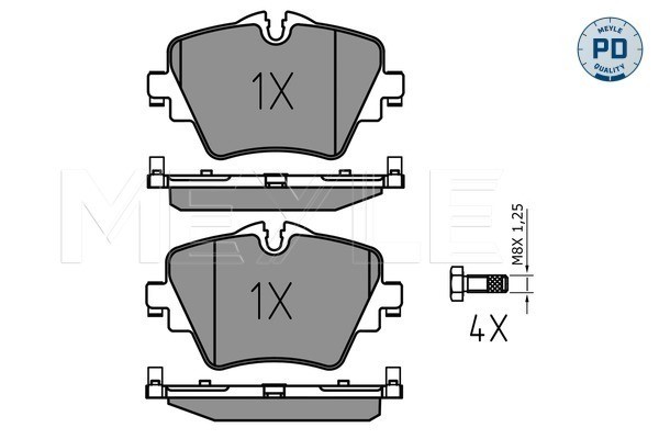 Bromsbeläggsats, Framaxel Meyle 025 256 1718/PD MEYLE