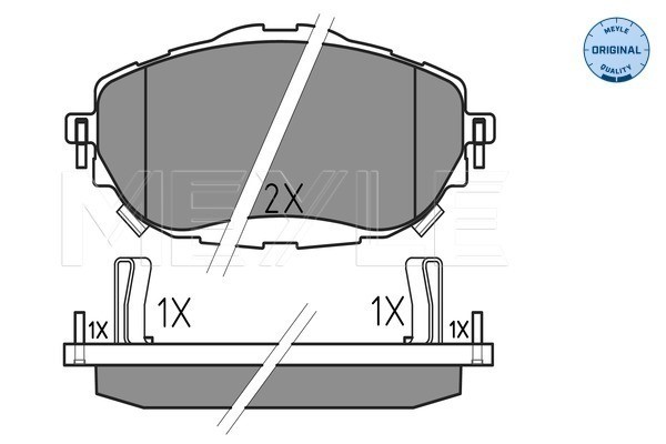 Bromsbeläggsats, Framaxel Meyle 025 256 9819 MEYLE
