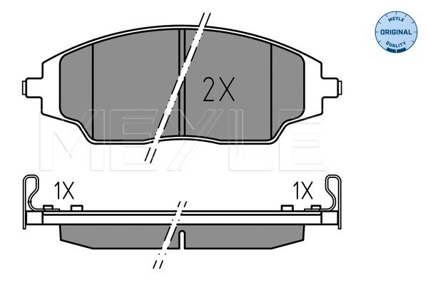 Bromsbeläggsats, Framaxel Meyle 025 257 2218 MEYLE