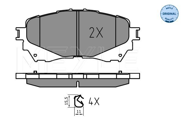 Bromsbeläggsats, Framaxel Meyle 025 257 2516 MEYLE