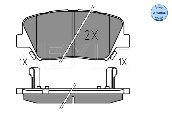 Bromsbeläggsats, Framaxel Meyle 025 257 5717 MEYLE