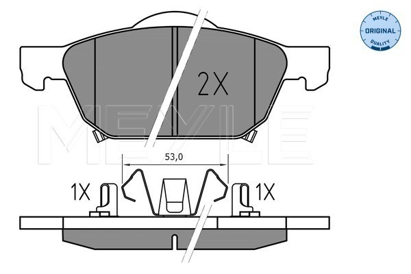 Bromsbeläggsats, Framaxel Meyle 025 258 0417 MEYLE