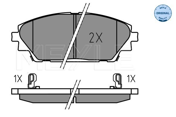 Bromsbeläggsats, Framaxel Meyle 025 258 7516 MEYLE