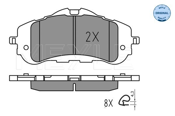 Bromsbeläggsats, Framaxel Meyle 025 258 9518 MEYLE