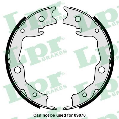 Bromsbackar, sats, parkeringsbroms, Bakaxel Lpr 01034 LPR