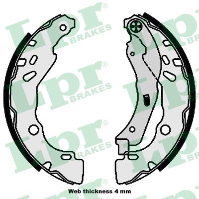 Bromsbackar, sats, Bakaxel Lpr 01111 LPR