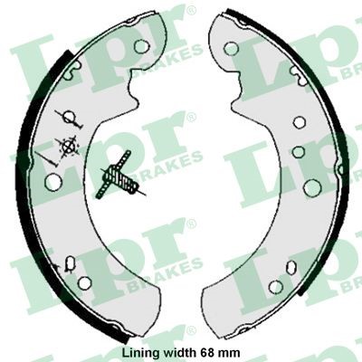 Bromsbackar, sats, Bakaxel Lpr 05060 LPR