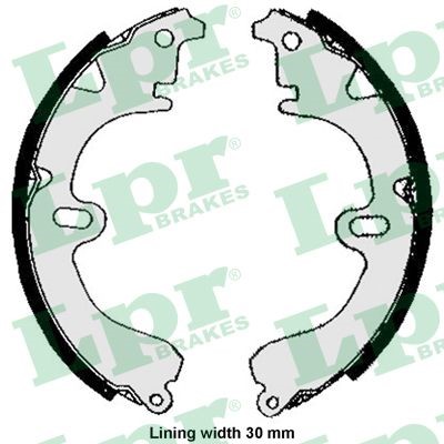 Bromsbackar, sats, Bakaxel Lpr 05860 LPR