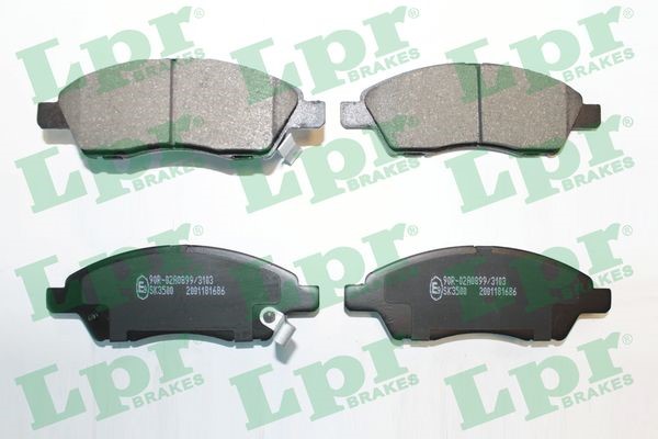 Bromsbeläggsats, Framaxel Lpr 05P1686 LPR
