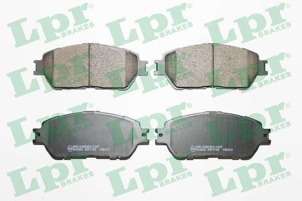 Bromsbeläggsats, Framaxel Lpr 05P1792 LPR