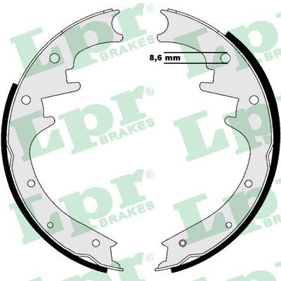 Bromsbackar, sats, Bakaxel Lpr 07205 LPR