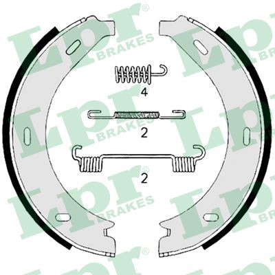 Bromsbackar, sats, parkeringsbroms, Bakaxel Lpr 08740 LPR Bromsbackar, sats, parkeringsbroms, Bakaxel Lpr 08740 LPR