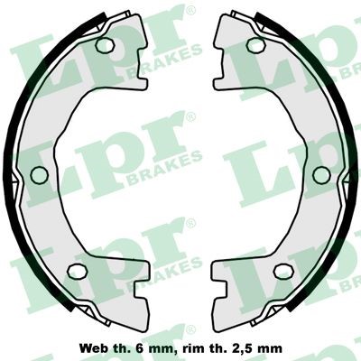 Bromsbackar, sats, parkeringsbroms, Bakaxel Lpr 09250 LPR