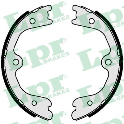 Bromsbackar, sats, parkeringsbroms, Bakaxel Lpr 09490 LPR