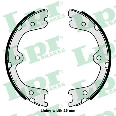 Bromsbackar, sats, parkeringsbroms, Bakaxel Lpr 09880 LPR