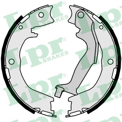 Bromsbackar, sats, parkeringsbroms, Bakaxel Lpr 09940 LPR