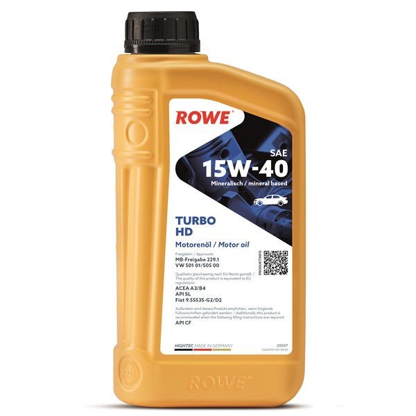 Motorolja Rowe Hightec Turbo Hd Sae 15w-40 1l ROWE