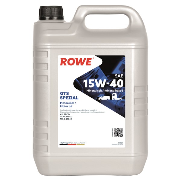 Motorolja Rowe Hightec Gts Spezial Sae 15w-40 5l Rowe 20009-0050- ROWE
