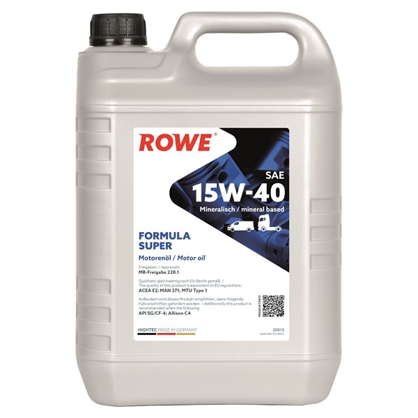 Motorolja Rowe Hightec Formula Super Sae 15w-40 5l Rowe 20013-005 ROWE