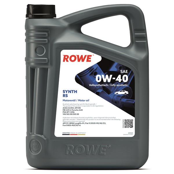 Motorolja Rowe Hightec Synth Rs Sae 0w-40 5l Rowe 20020-0050-99 ROWE