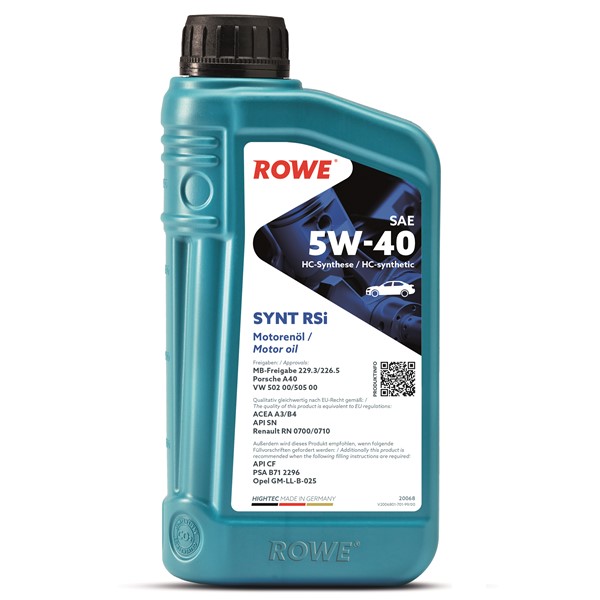 Motorolja Rowe Hightec Synt Rsi Sae 5w-40 1l Rowe 20068-0010-99 ROWE