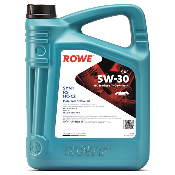 Motorolja Rowe Hightec Synt Rs Sae 5w-30 Hc-c2 5l Rowe 20113-0050 ROWE