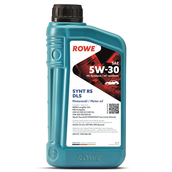 Motorolja Rowe Hightec Synt Rs Dls Sae 5w-30 1l Rowe 20118-0010-9 ROWE